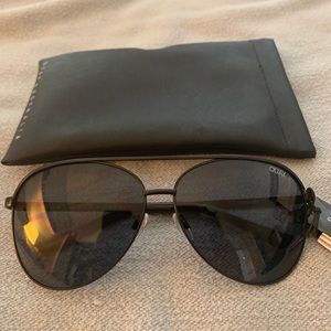 Quay Australia black aviator sunglasses